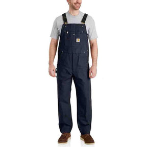 Carhartt Men's Relaxed Fit Duck Unlined Bib Overall Factory Second Navy