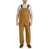 Carhartt Men's Relaxed Fit Duck Unlined Bib Overall Factory Second Carhartt Brown