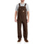 Carhartt Men's Relaxed Fit Duck Unlined Bib Overall Factory Second Dark Brown