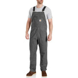 Carhartt Men's Rugged Flex® Relaxed Fit Unlined Canvas Bib Overall Factory Second Gravel